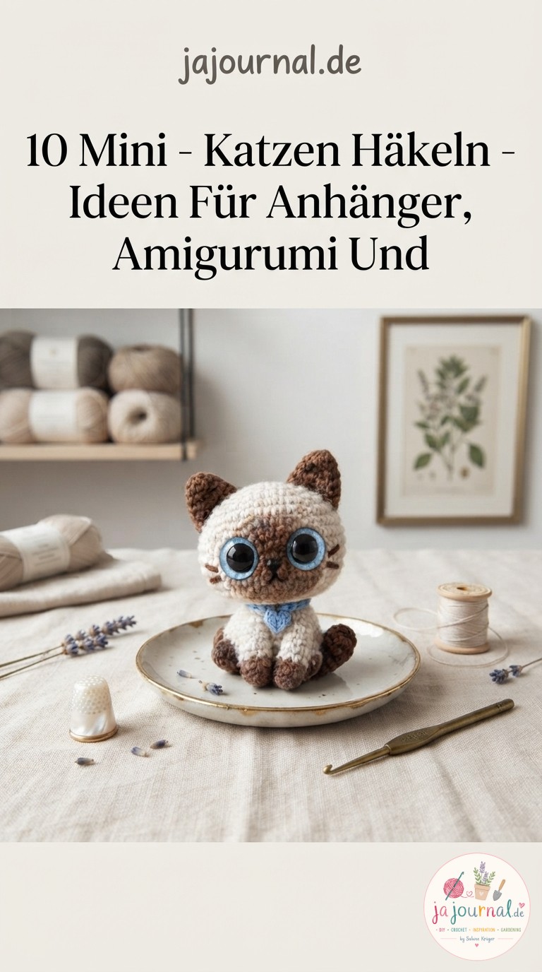 10 Mini - Katzen Häkeln - Ideen Für Anhänger, Amigurumi Und