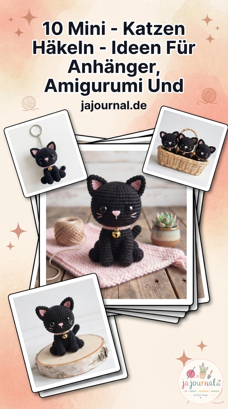 10 Mini - Katzen Häkeln - Ideen Für Anhänger, Amigurumi Und