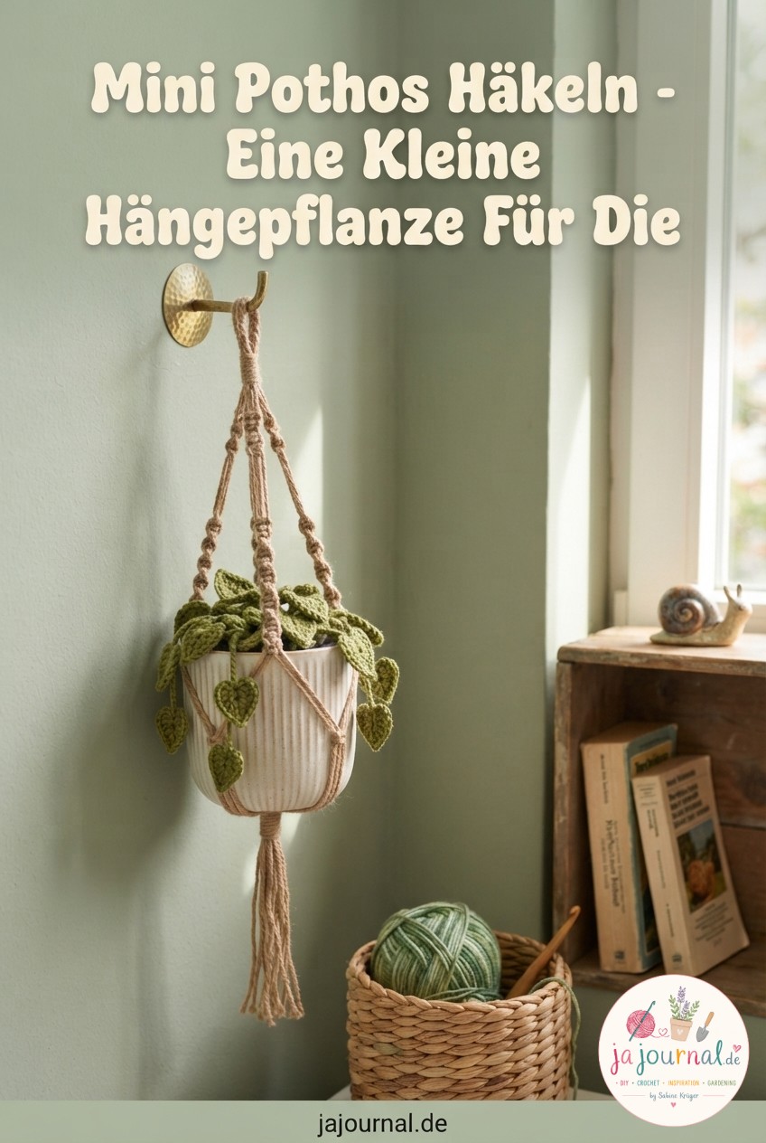 Mini Pothos Häkeln - Eine Kleine Hängepflanze Für Die