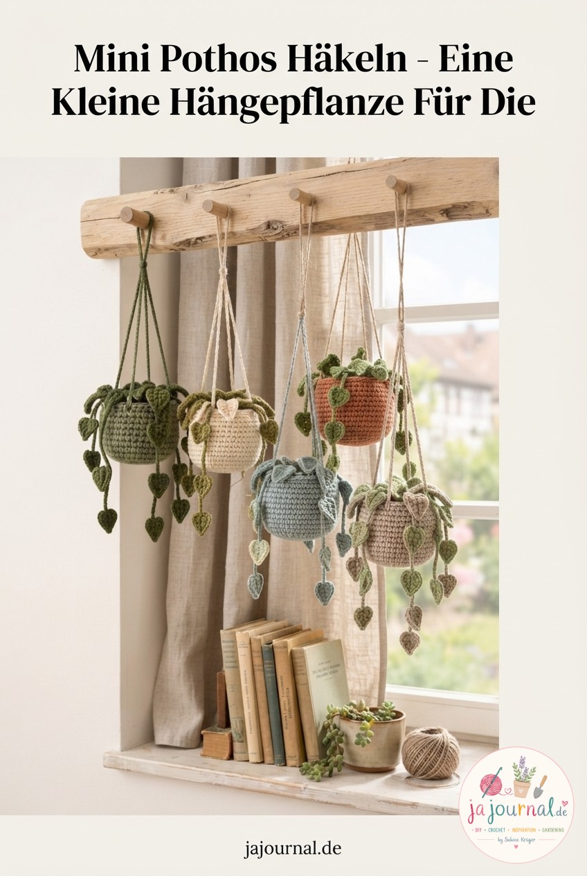 Mini Pothos Häkeln - Eine Kleine Hängepflanze Für Die