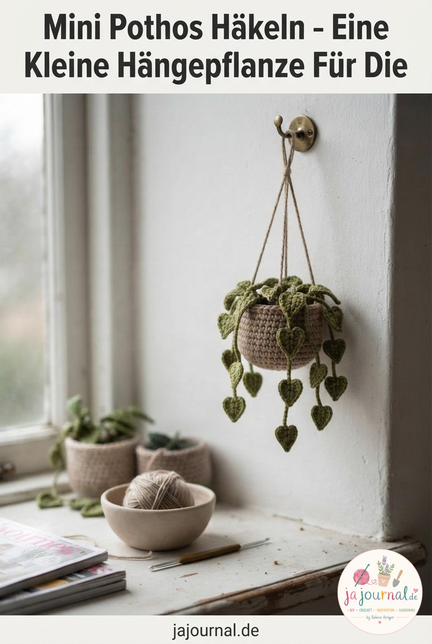 Mini Pothos Häkeln - Eine Kleine Hängepflanze Für Die