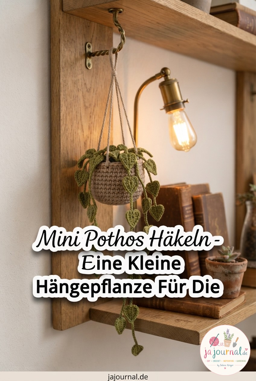 Mini Pothos Häkeln - Eine Kleine Hängepflanze Für Die