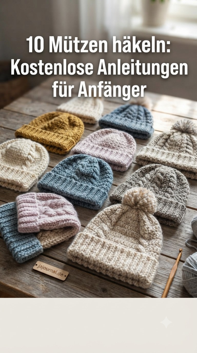 10 Mützen häkeln: Kostenlose Anleitungen für Anfänger