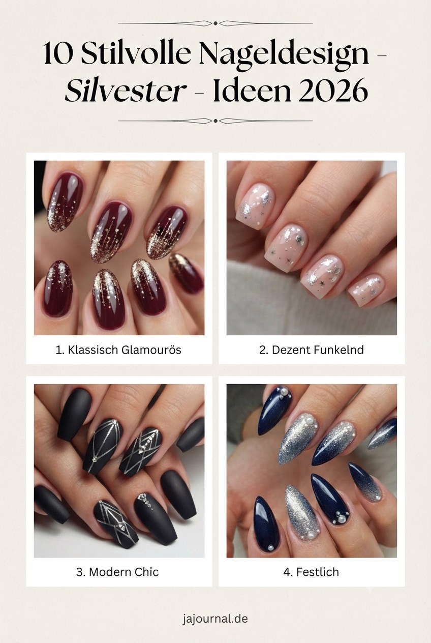 10 Stilvolle Nageldesign - Silvester - Ideen 2026
