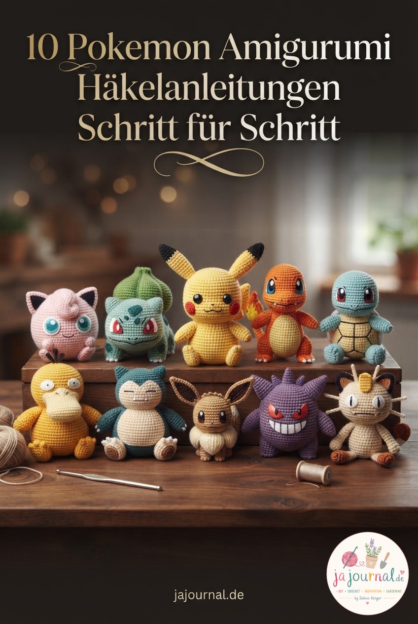 10 Pokemon Amigurumi Häkelanleitungen Schritt für Schritt
