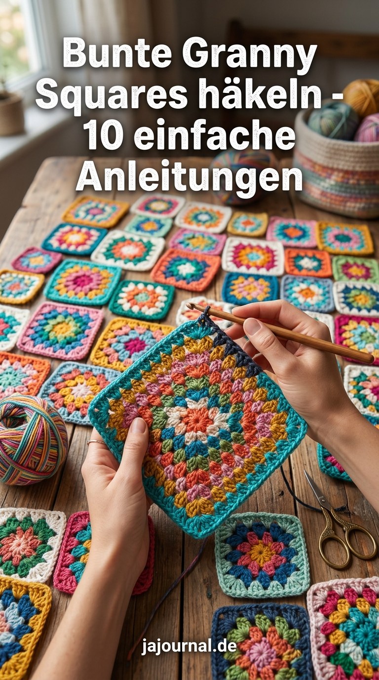 Bunte Granny Squares häkeln - 10 einfache Anleitungen