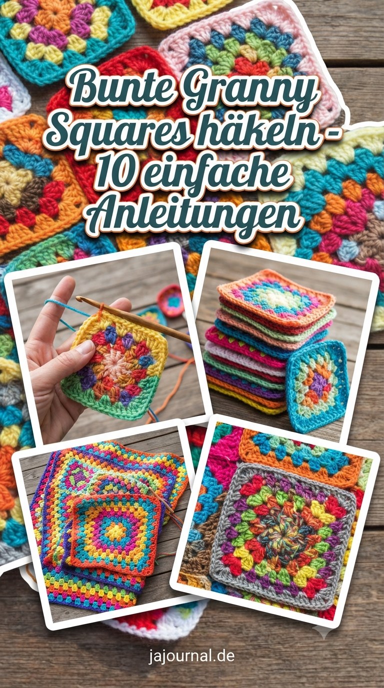Bunte Granny Squares häkeln - 10 einfache Anleitungen