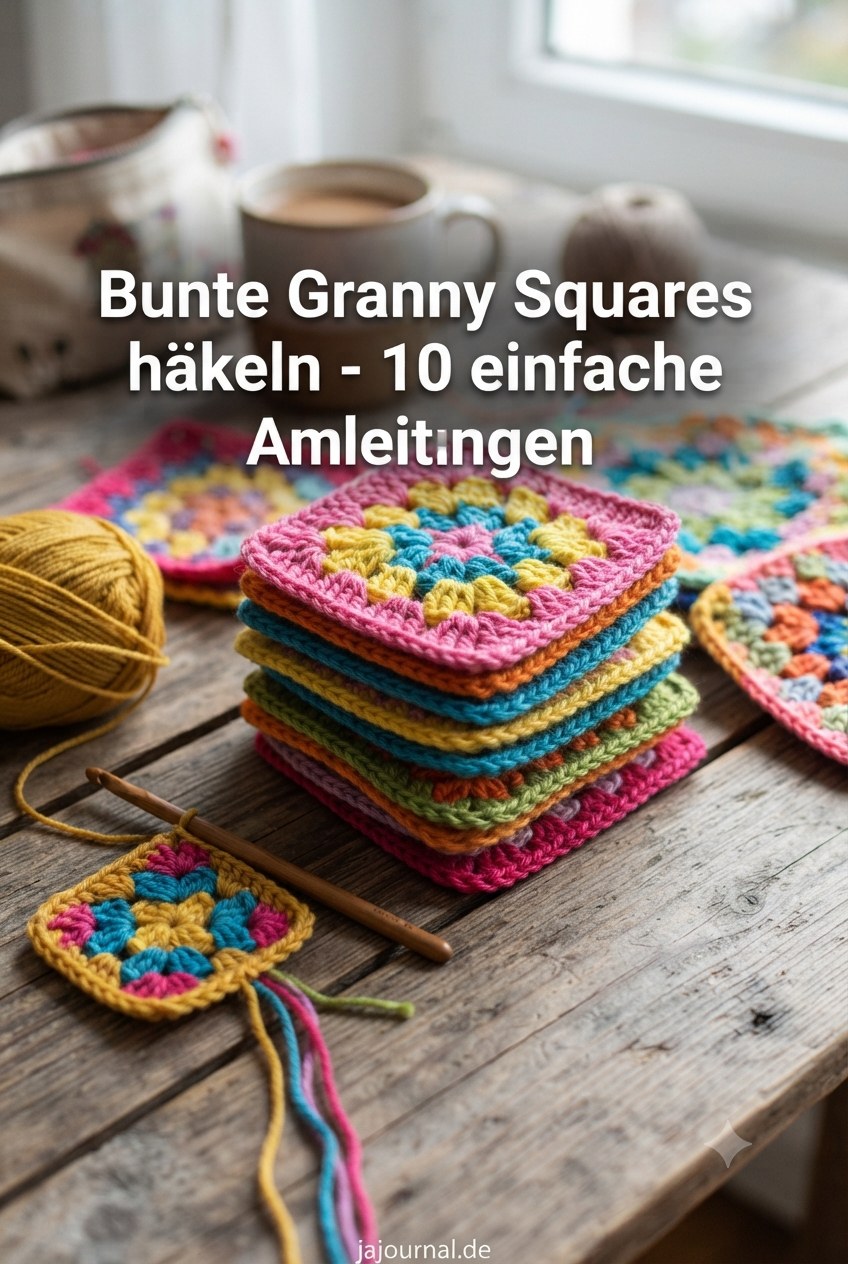 Bunte Granny Squares häkeln - 10 einfache Anleitungen