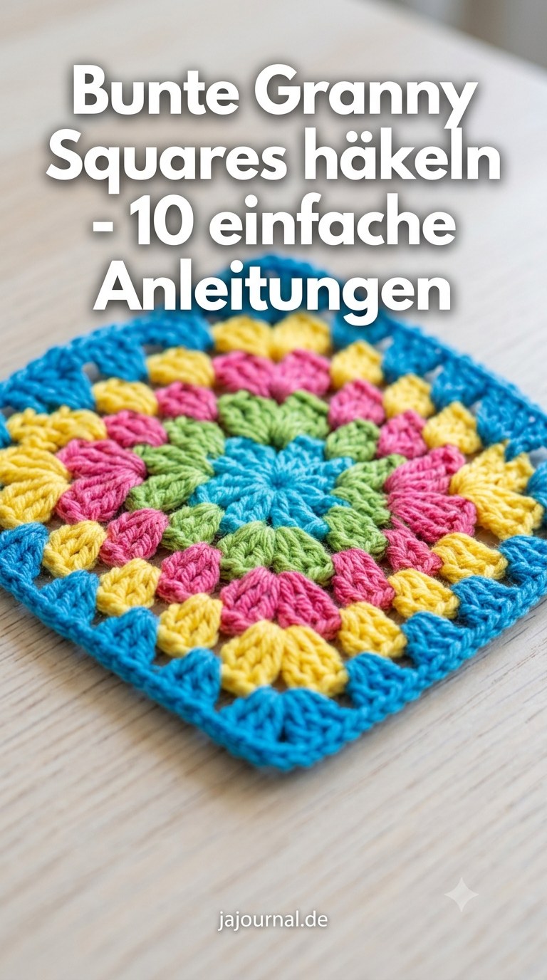Bunte Granny Squares häkeln - 10 einfache Anleitungen