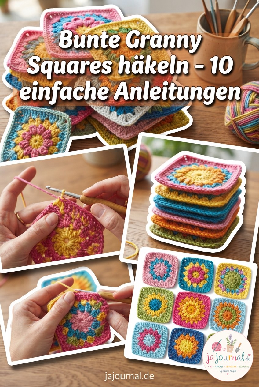 Bunte Granny Squares häkeln - 10 einfache Anleitungen
