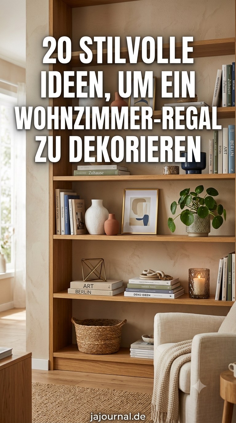20 stilvolle Ideen, um ein Wohnzimmer‑Regal zu dekorieren