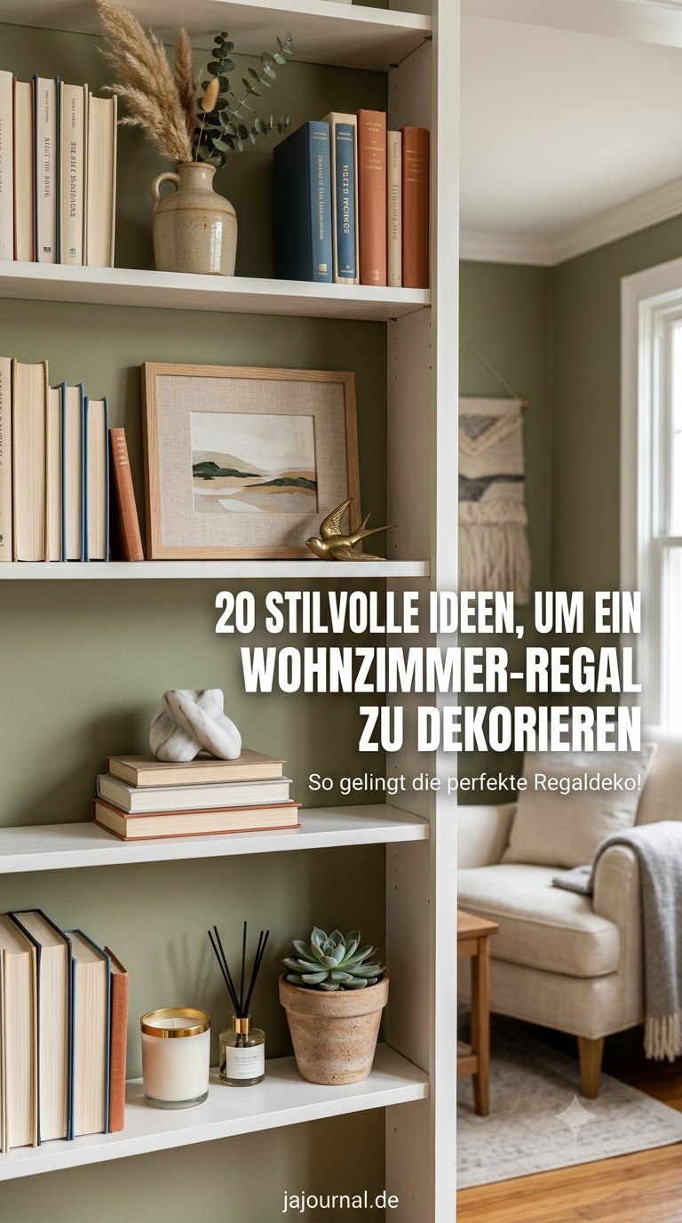 20 stilvolle Ideen, um ein Wohnzimmer‑Regal zu dekorieren