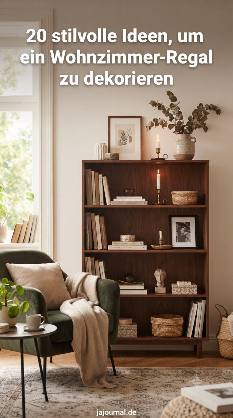 20 stilvolle Ideen, um ein Wohnzimmer‑Regal zu dekorieren
