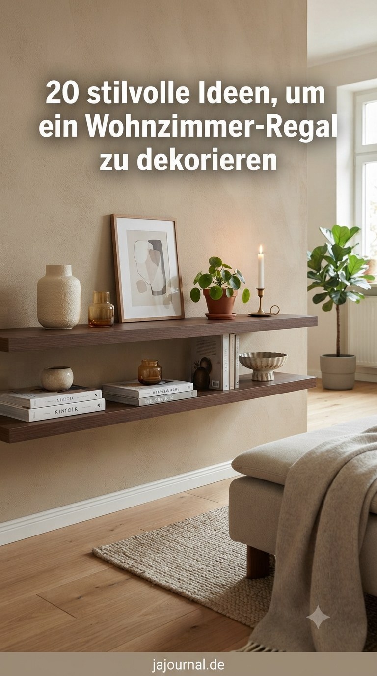 20 stilvolle Ideen, um ein Wohnzimmer‑Regal zu dekorieren