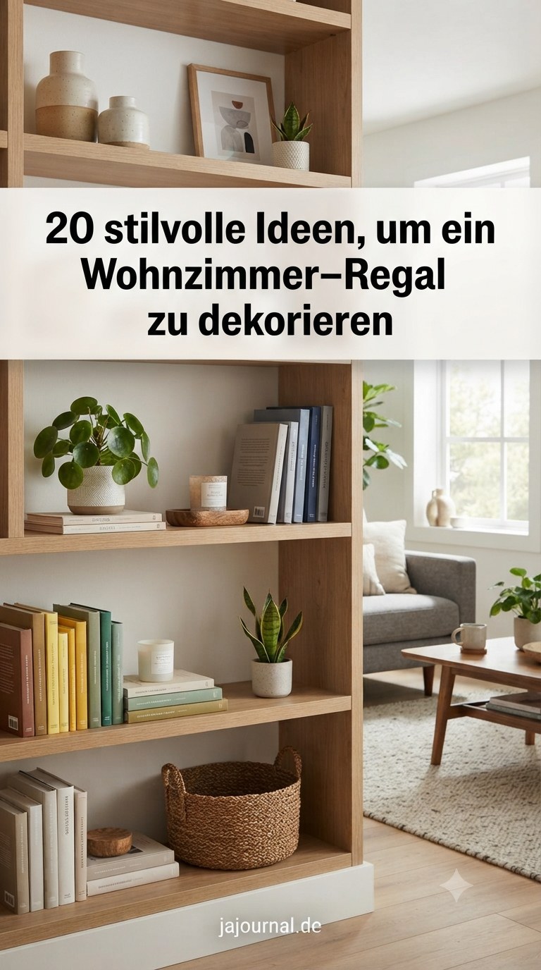 20 stilvolle Ideen, um ein Wohnzimmer‑Regal zu dekorieren