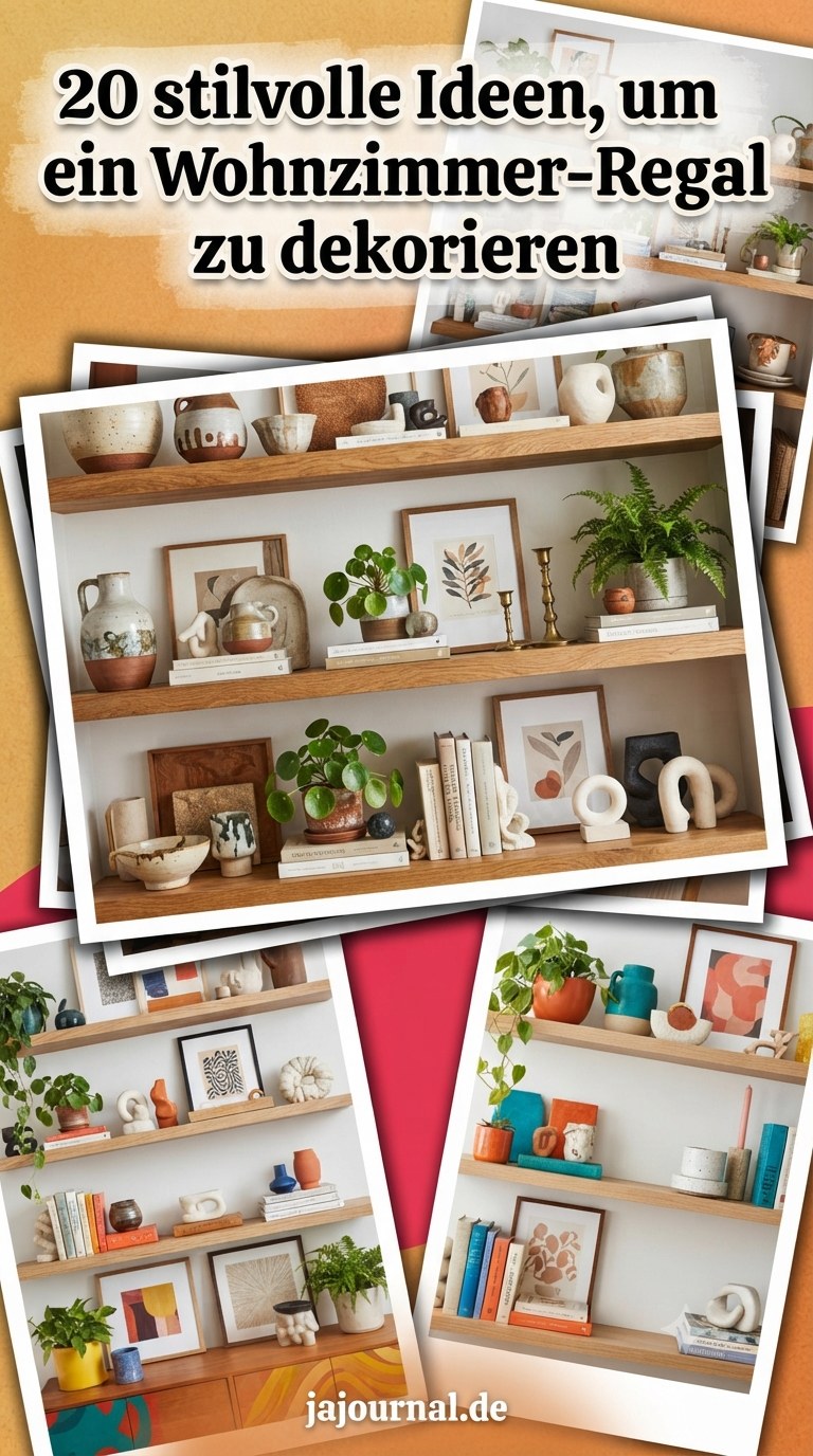 20 stilvolle Ideen, um ein Wohnzimmer‑Regal zu dekorieren
