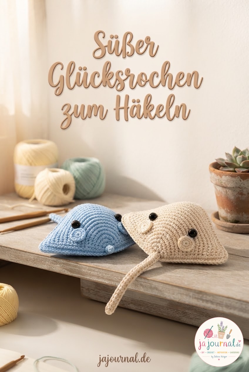 Süßer Glücksrochen zum Häkeln