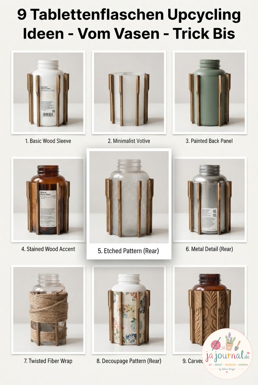 9 Tablettenflaschen Upcycling Ideen - Vom Vasen - Trick Bis