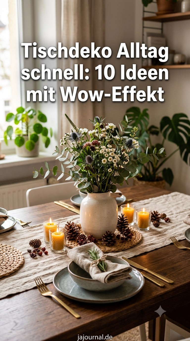 Tischdeko Alltag schnell: 10 Ideen mit Wow-Effekt