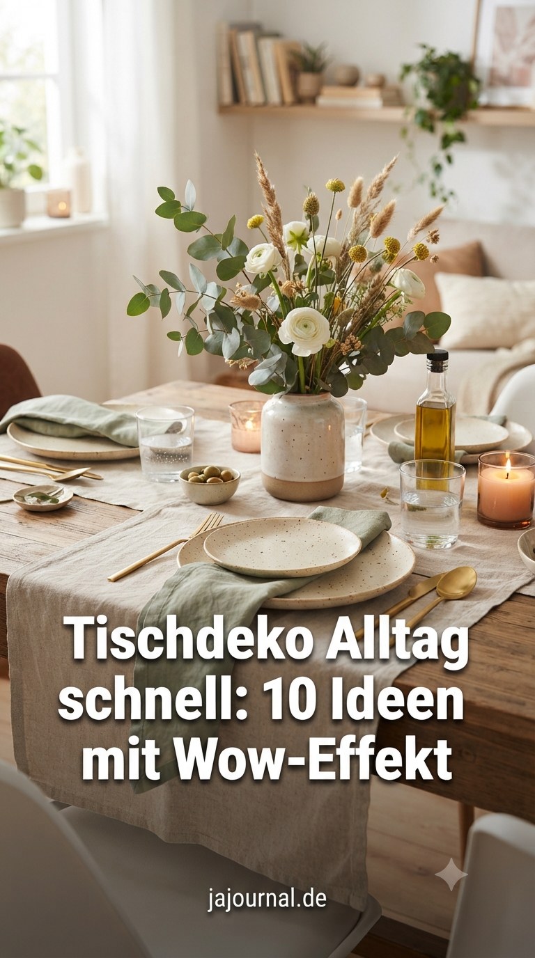 Tischdeko Alltag schnell: 10 Ideen mit Wow-Effekt