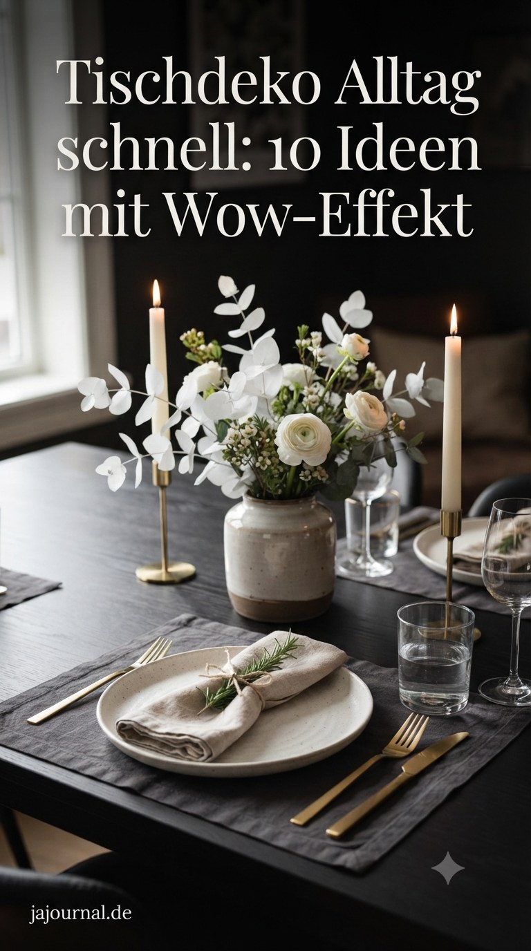 Tischdeko Alltag schnell: 10 Ideen mit Wow-Effekt
