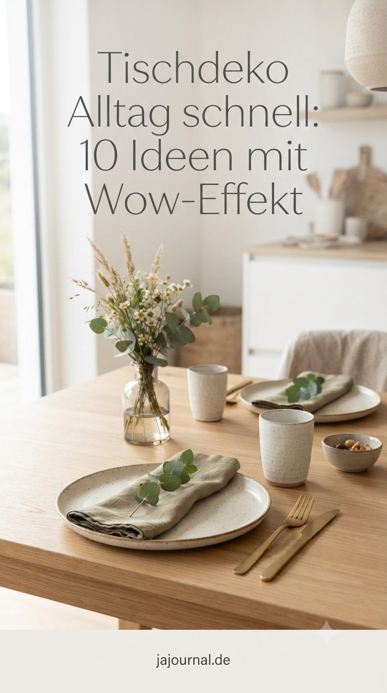 Tischdeko Alltag schnell: 10 Ideen mit Wow-Effekt