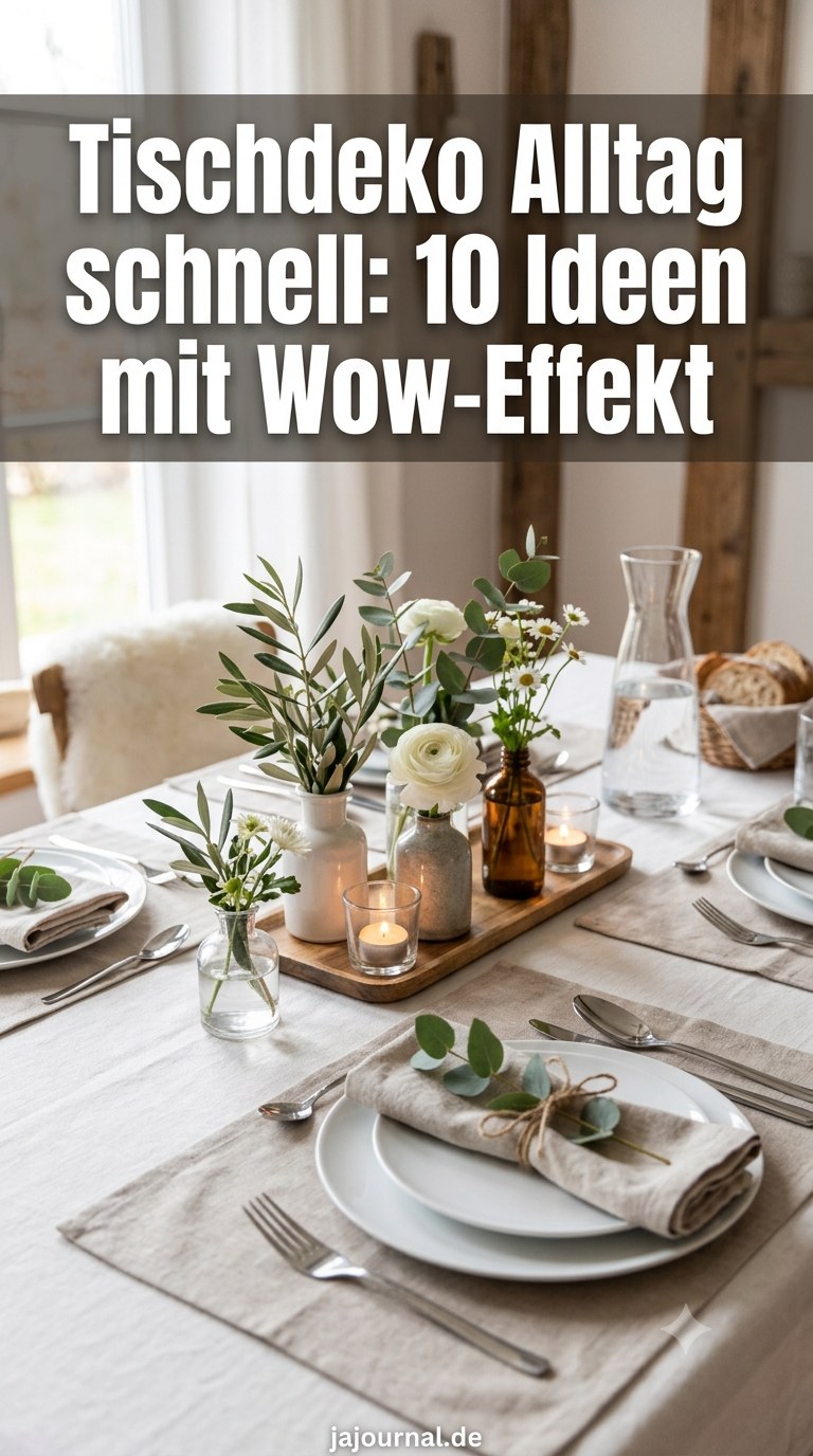 Tischdeko Alltag schnell: 10 Ideen mit Wow-Effekt