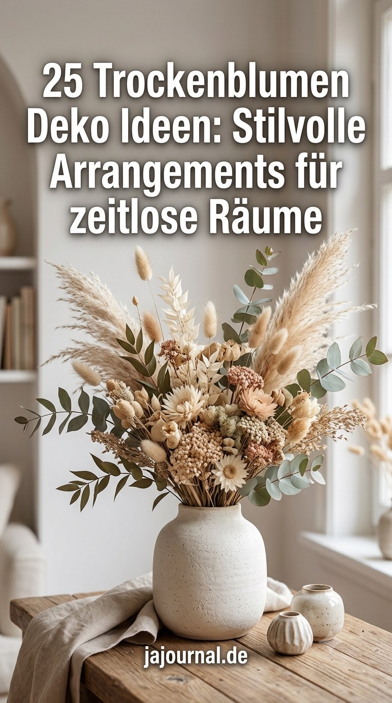 25 Trockenblumen Deko Ideen: Stilvolle Arrangements für zeitlose Räume