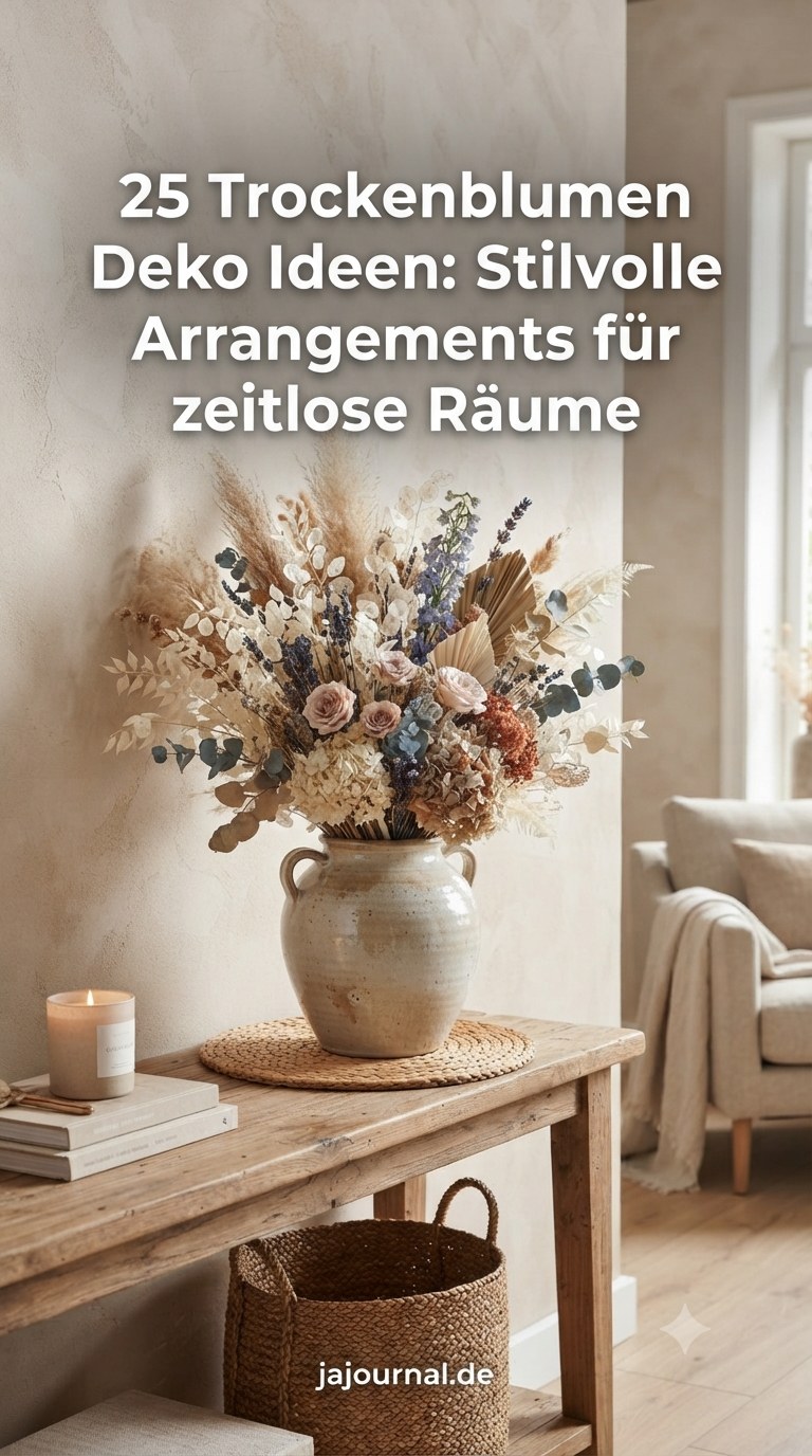 25 Trockenblumen Deko Ideen: Stilvolle Arrangements für zeitlose Räume