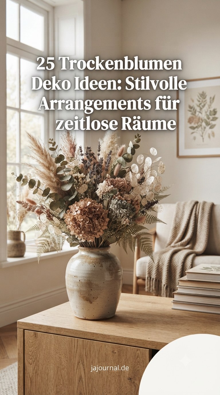 25 Trockenblumen Deko Ideen: Stilvolle Arrangements für zeitlose Räume