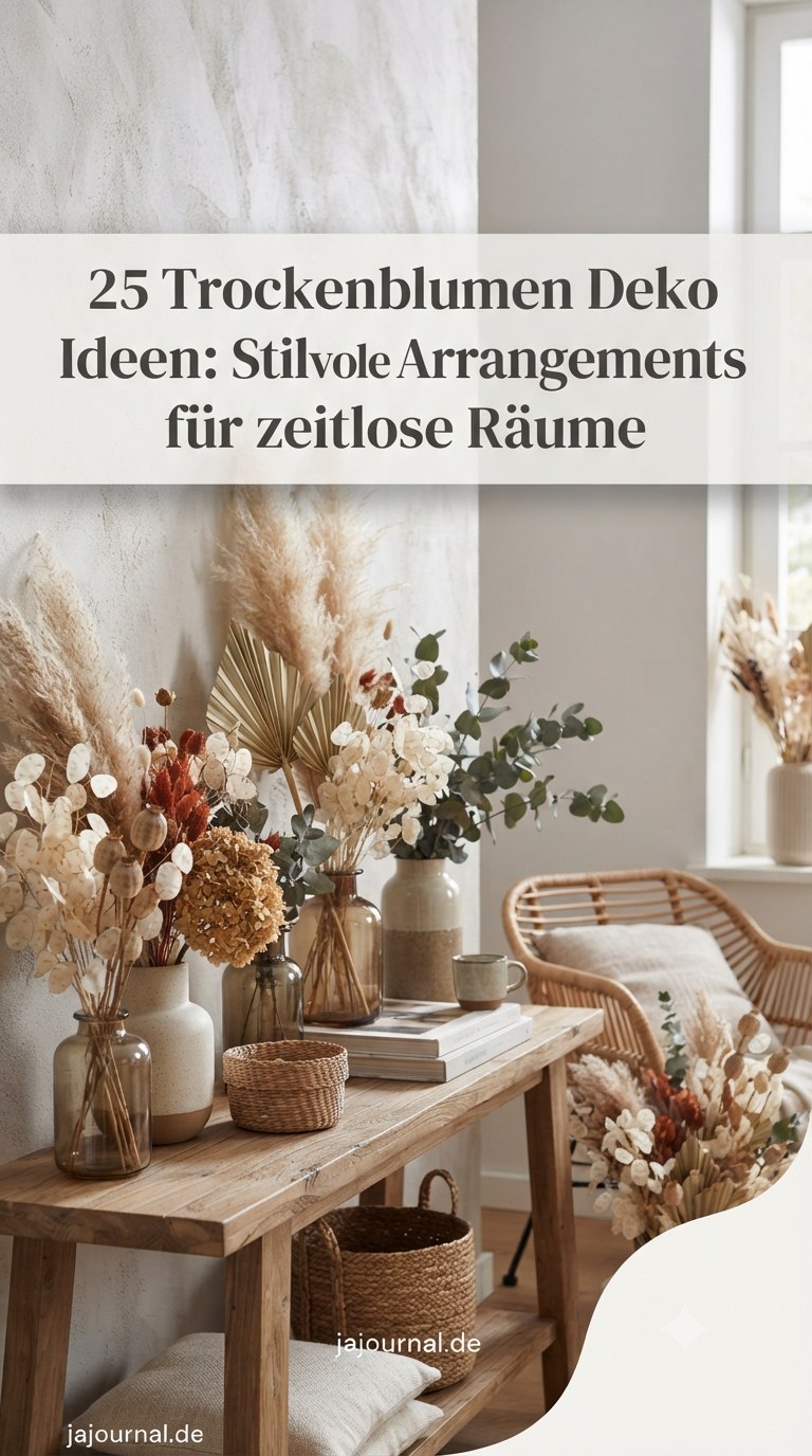 25 Trockenblumen Deko Ideen: Stilvolle Arrangements für zeitlose Räume