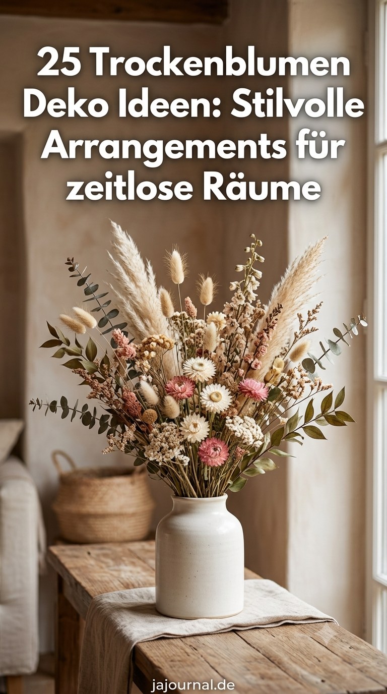 25 Trockenblumen Deko Ideen: Stilvolle Arrangements für zeitlose Räume