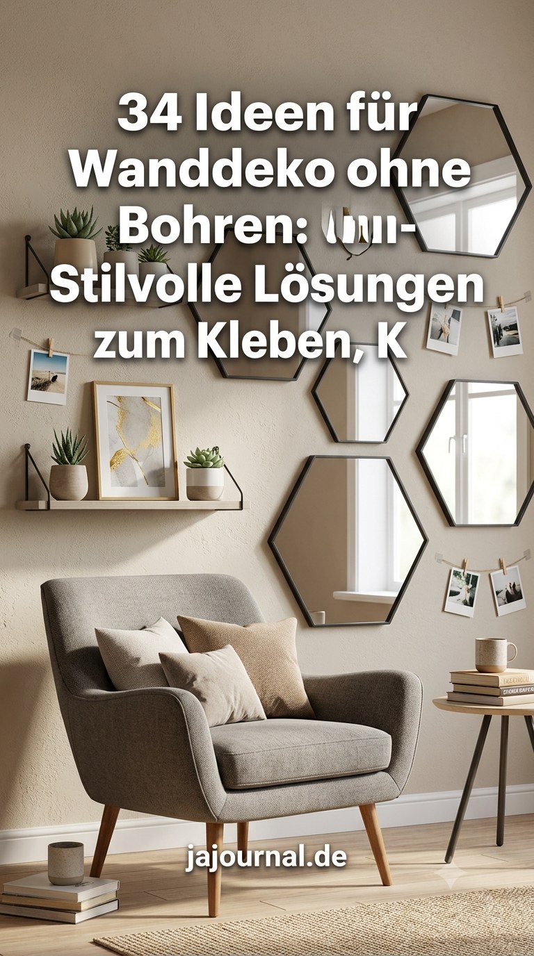 34 Ideen für Wanddeko ohne Bohren: Stilvolle Lösungen zum Kleben, Klemmen und Hängen