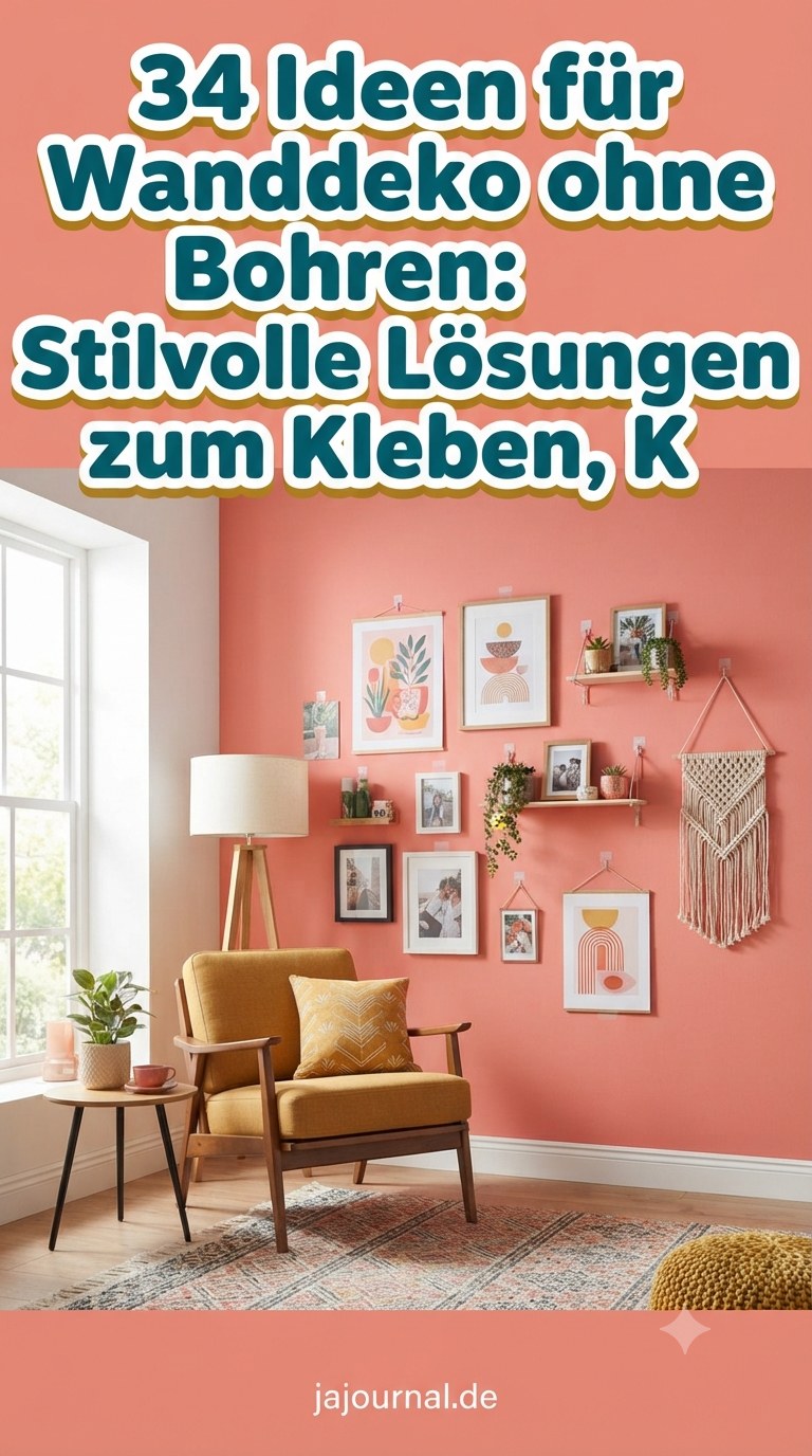 34 Ideen für Wanddeko ohne Bohren: Stilvolle Lösungen zum Kleben, Klemmen und Hängen