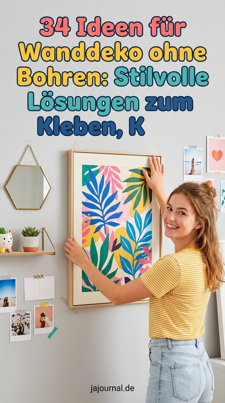 34 Ideen für Wanddeko ohne Bohren: Stilvolle Lösungen zum Kleben, Klemmen und Hängen