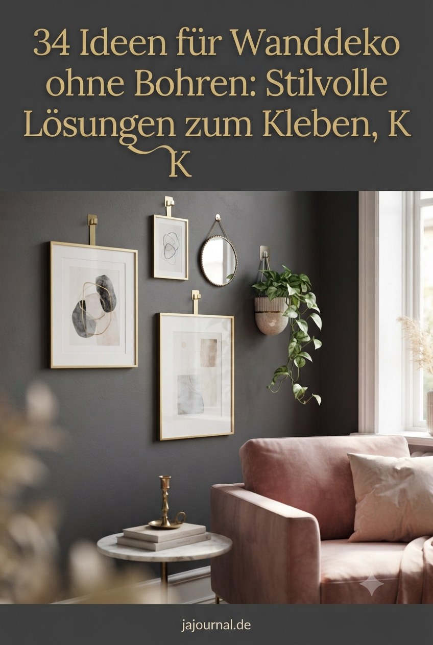 34 Ideen für Wanddeko ohne Bohren: Stilvolle Lösungen zum Kleben, Klemmen und Hängen
