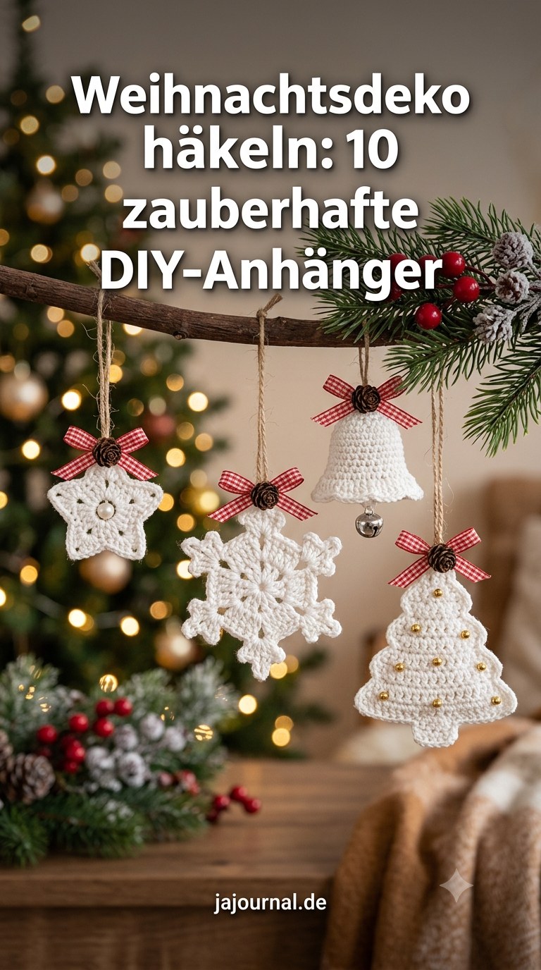 Weihnachtsdeko häkeln: 10 zauberhafte DIY-Anhänger