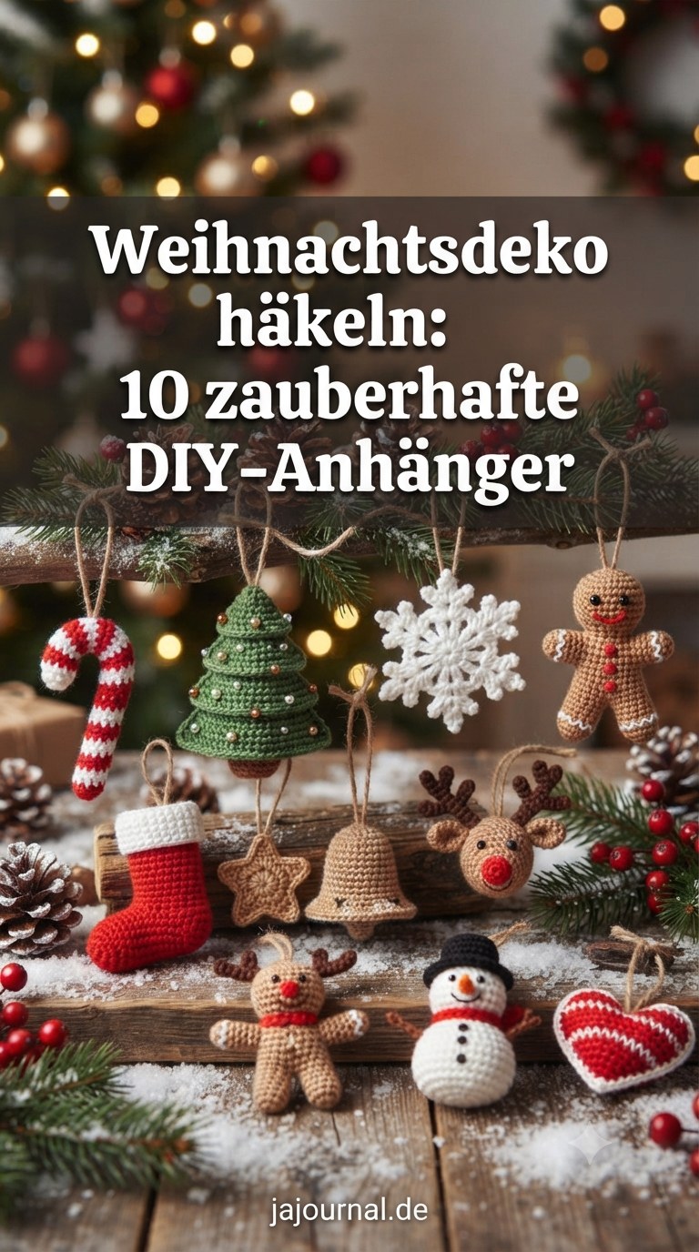 Weihnachtsdeko häkeln: 10 zauberhafte DIY-Anhänger