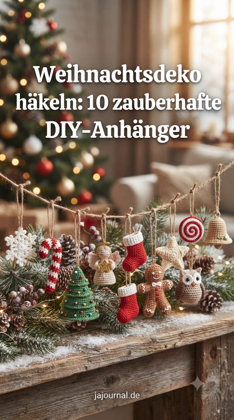 Weihnachtsdeko häkeln: 10 zauberhafte DIY-Anhänger