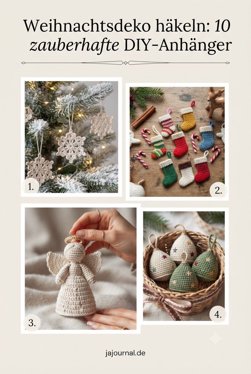 Weihnachtsdeko häkeln: 10 zauberhafte DIY-Anhänger