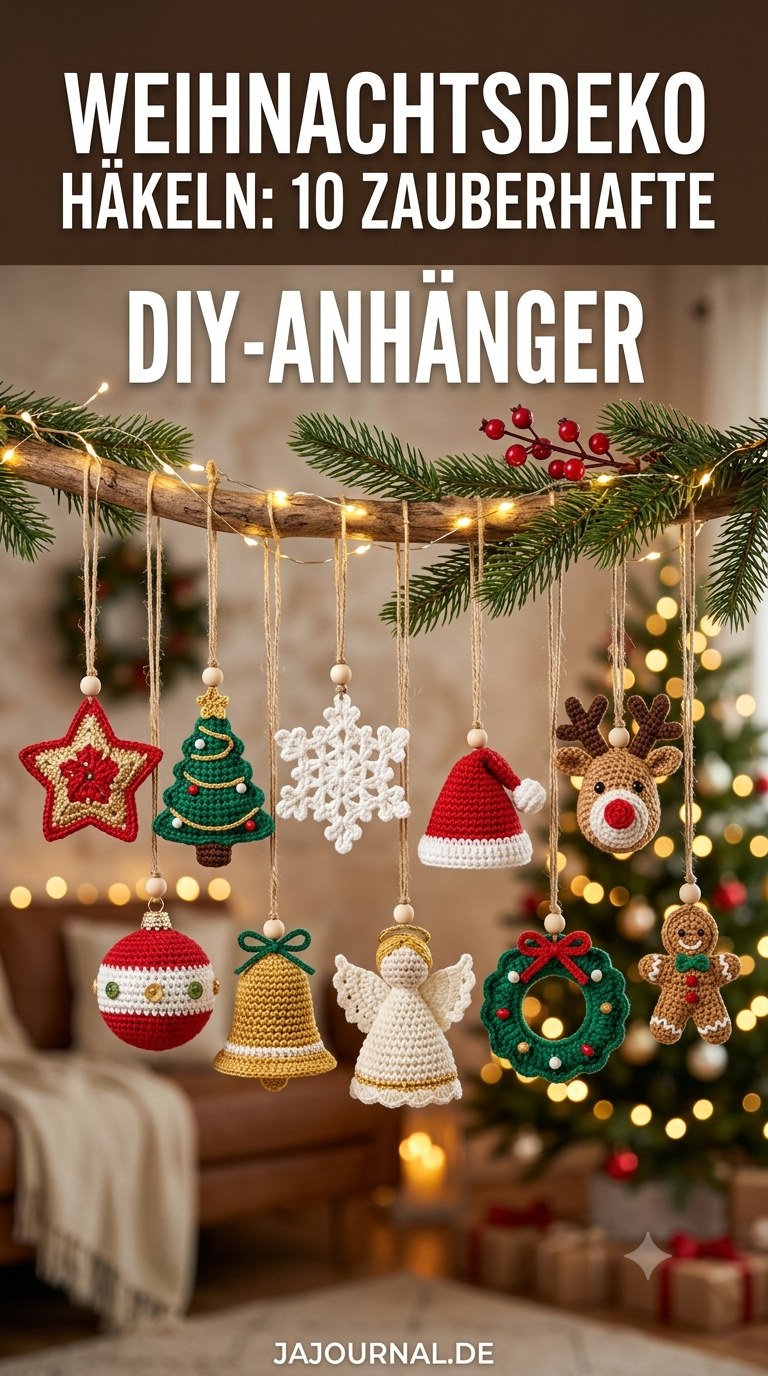 Weihnachtsdeko häkeln: 10 zauberhafte DIY-Anhänger