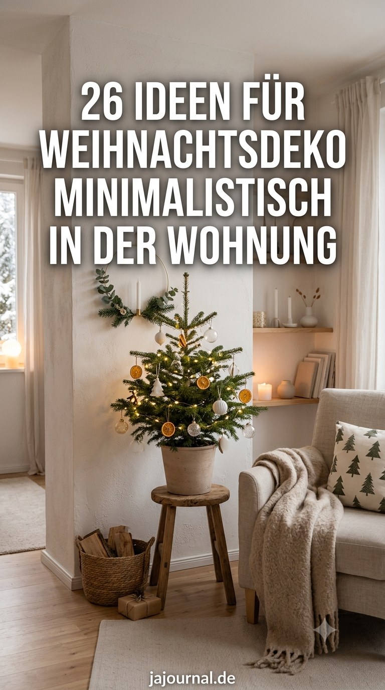 26 Ideen für Weihnachtsdeko minimalistisch in der Wohnung