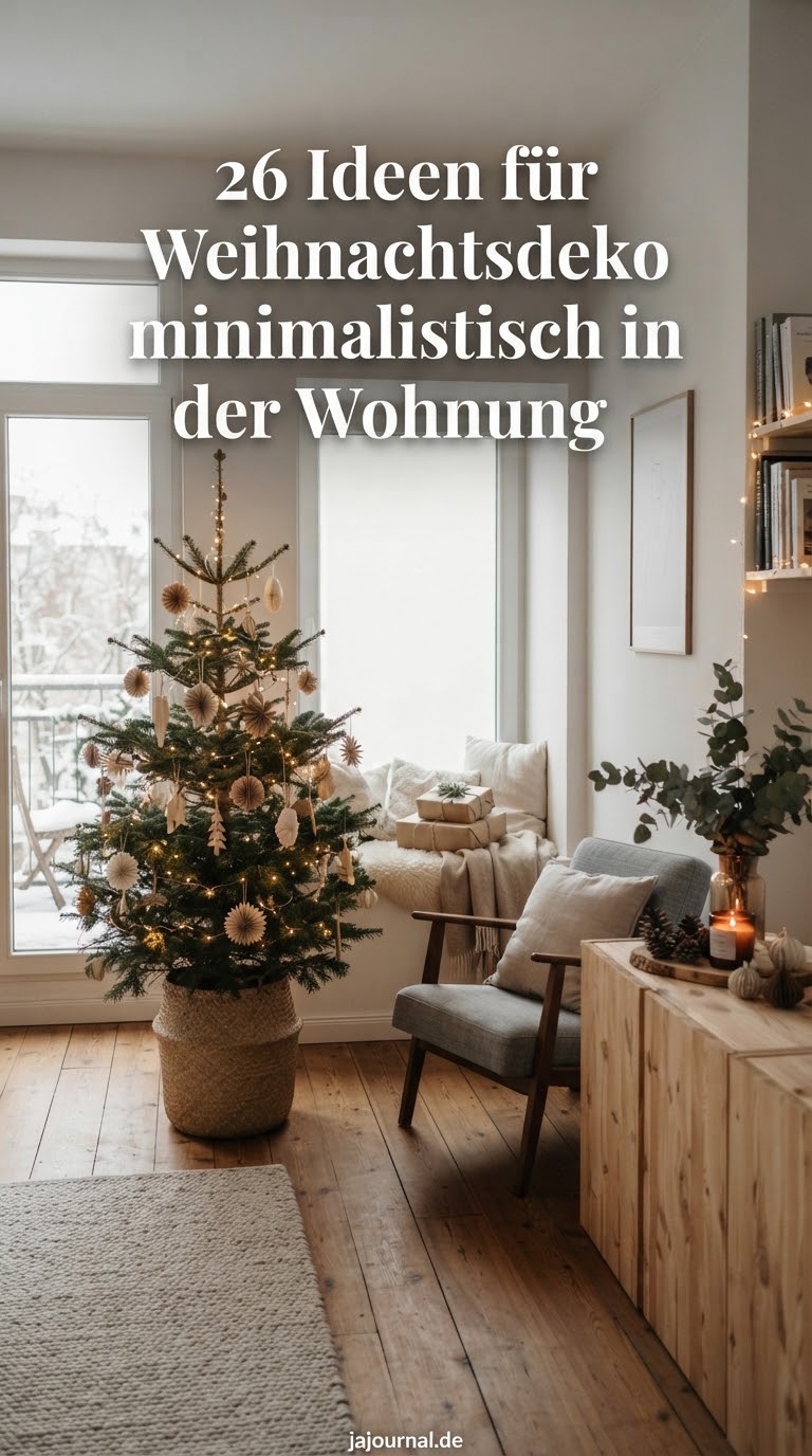 26 Ideen für Weihnachtsdeko minimalistisch in der Wohnung
