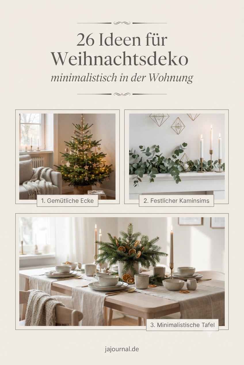 26 Ideen für Weihnachtsdeko minimalistisch in der Wohnung