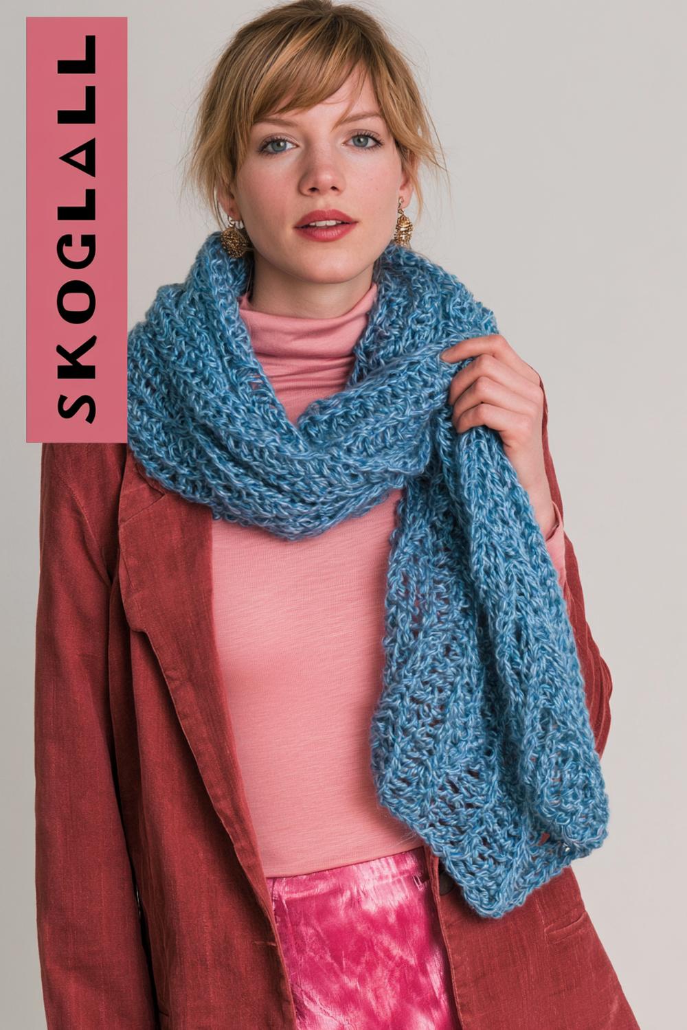 Blauer Chunky-Knit für kalte Tage