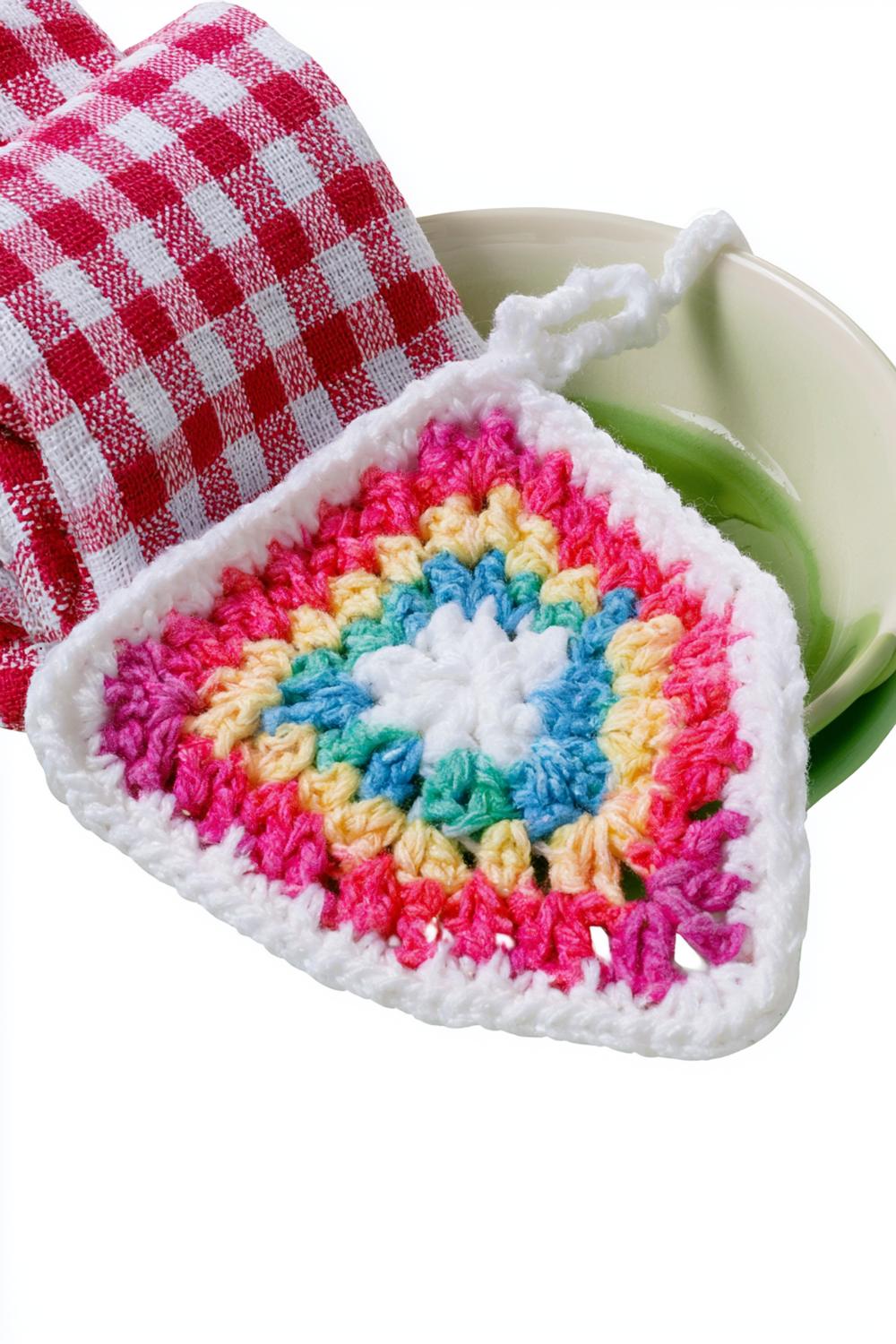Regenbogen-Quadrat mit weißem Rand