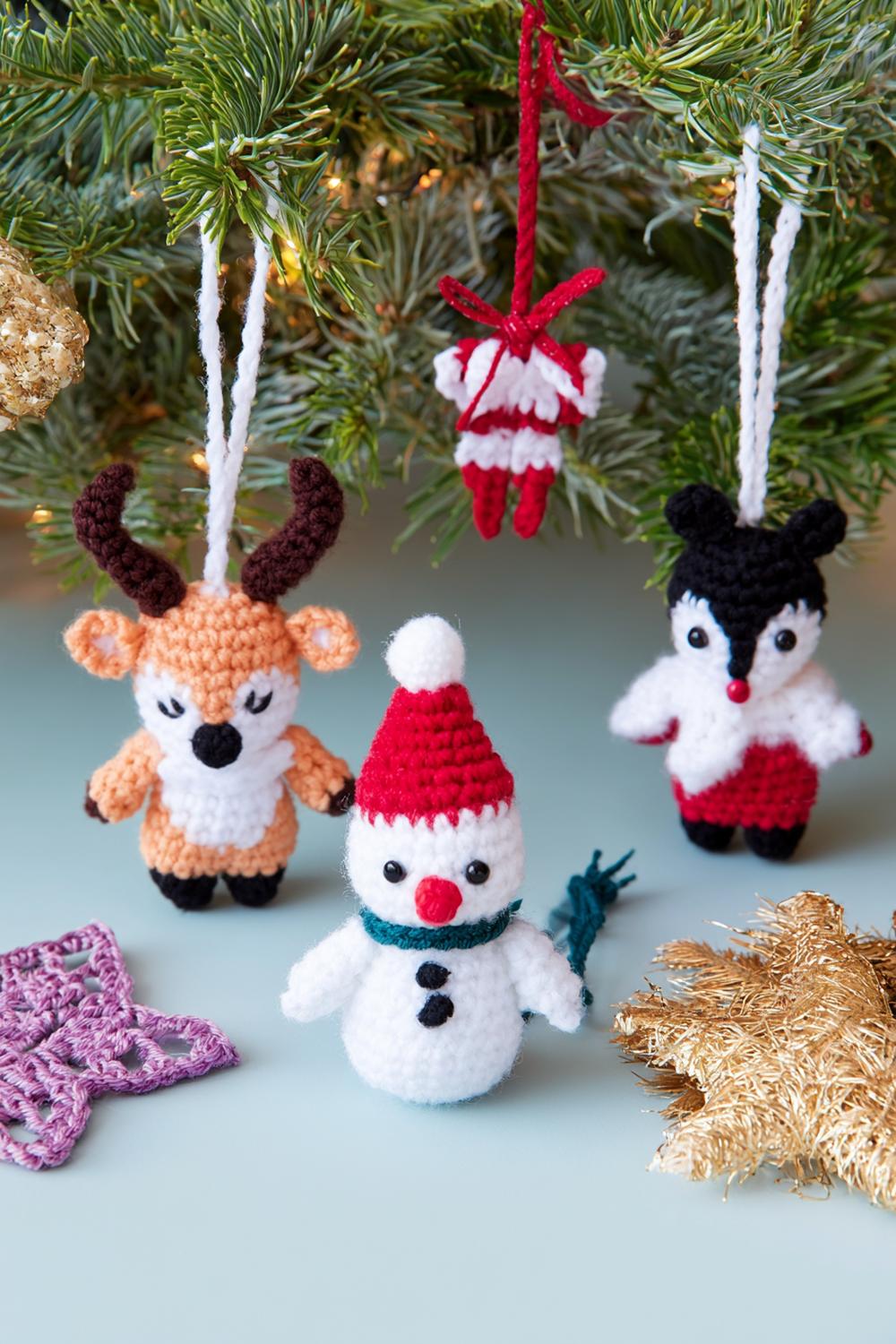 Süße Weihnachtsfiguren zum Aufhängen